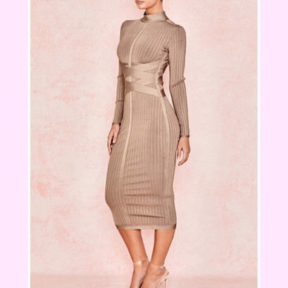 🆕Long Sleeve Midi Bodycon Party Dress - Picture 2 of 2